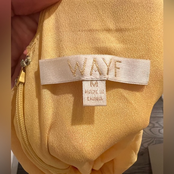 WAYF Size M yellow and pink ruffle dress - Picture 6 of 6